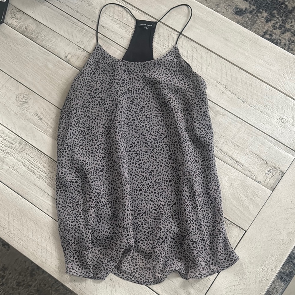 Naked Zebra Black and White Racerback Camisole
